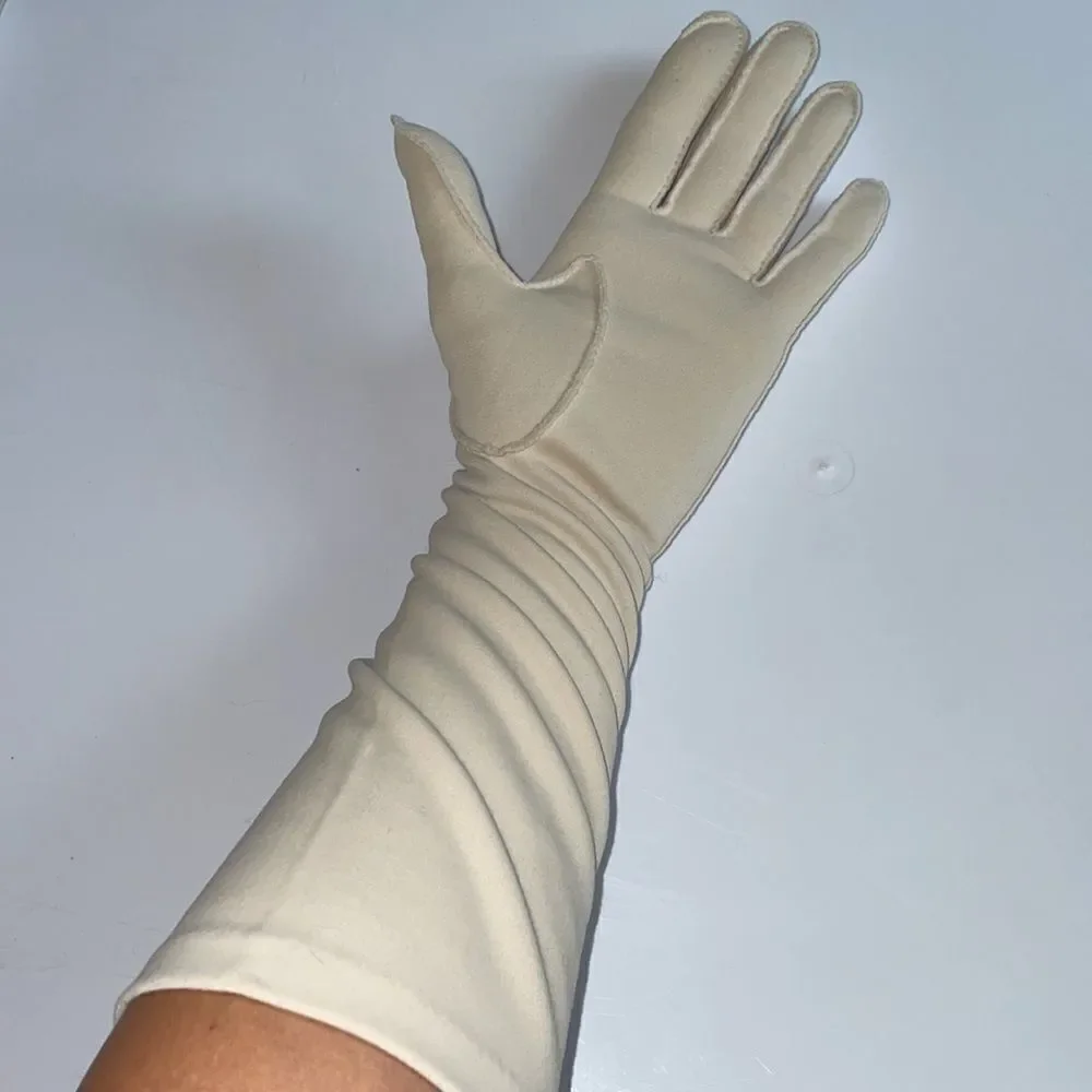 Vtg New in‎ packaging Van Raalte beige/taupe long nylon gloves